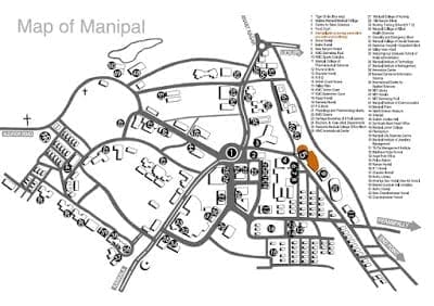 Map of Manipal