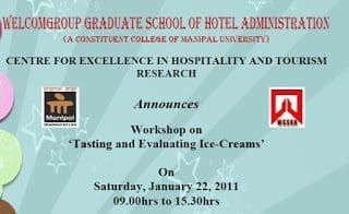 Ice Cream tasting Workshop Manipal University