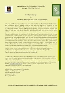 Course On Gandhian Philosophy and Social Transformation 1