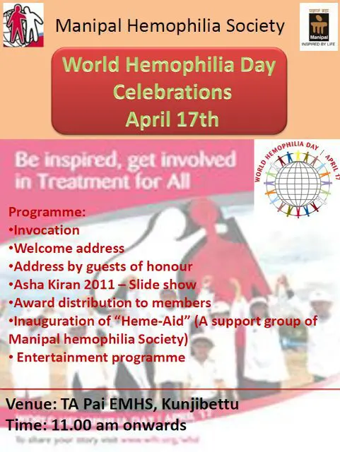 World Hemophillia Day Manipal 1