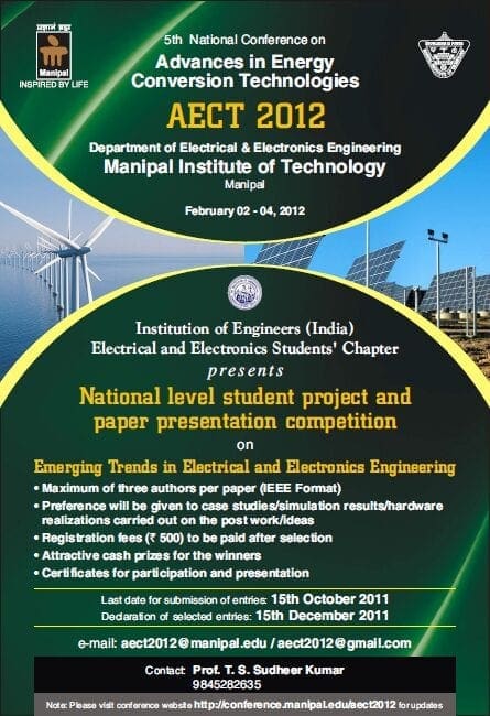 AECT 2012 Manipal MIT Student Contest