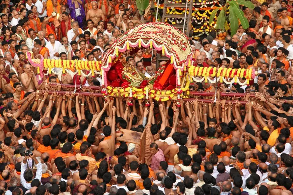 Everyone-Wants-a-Piece-of-the-Golden-Palanquin-at-the-Mangalore-Car-Festival