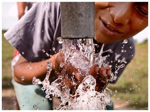 boy with water