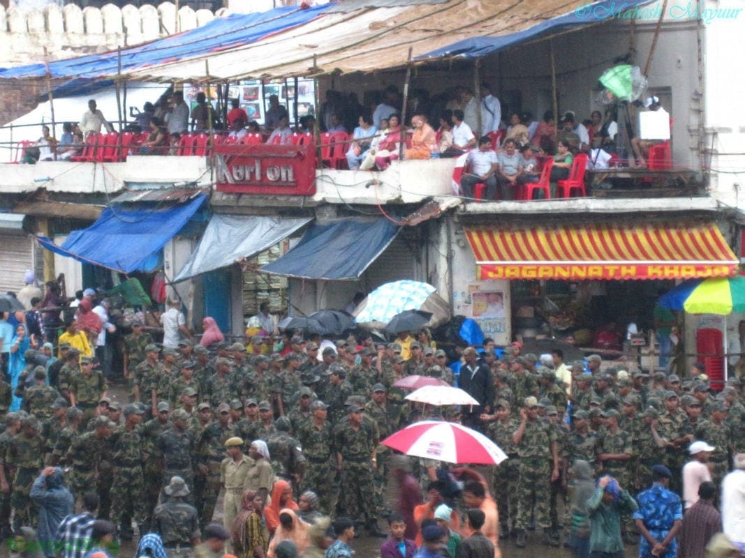 Paramilitary and Police forces deployed at Puri Rath yatra
