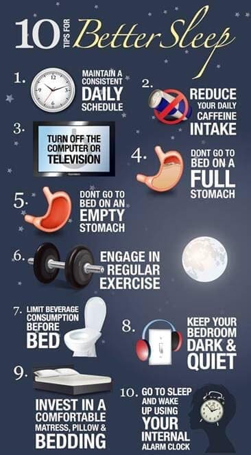 10 tips to better sleep