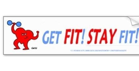 get fit fitness bumper sticker r9c8817285df446a7985132b57fc77f1c v9wht 8byvr 512