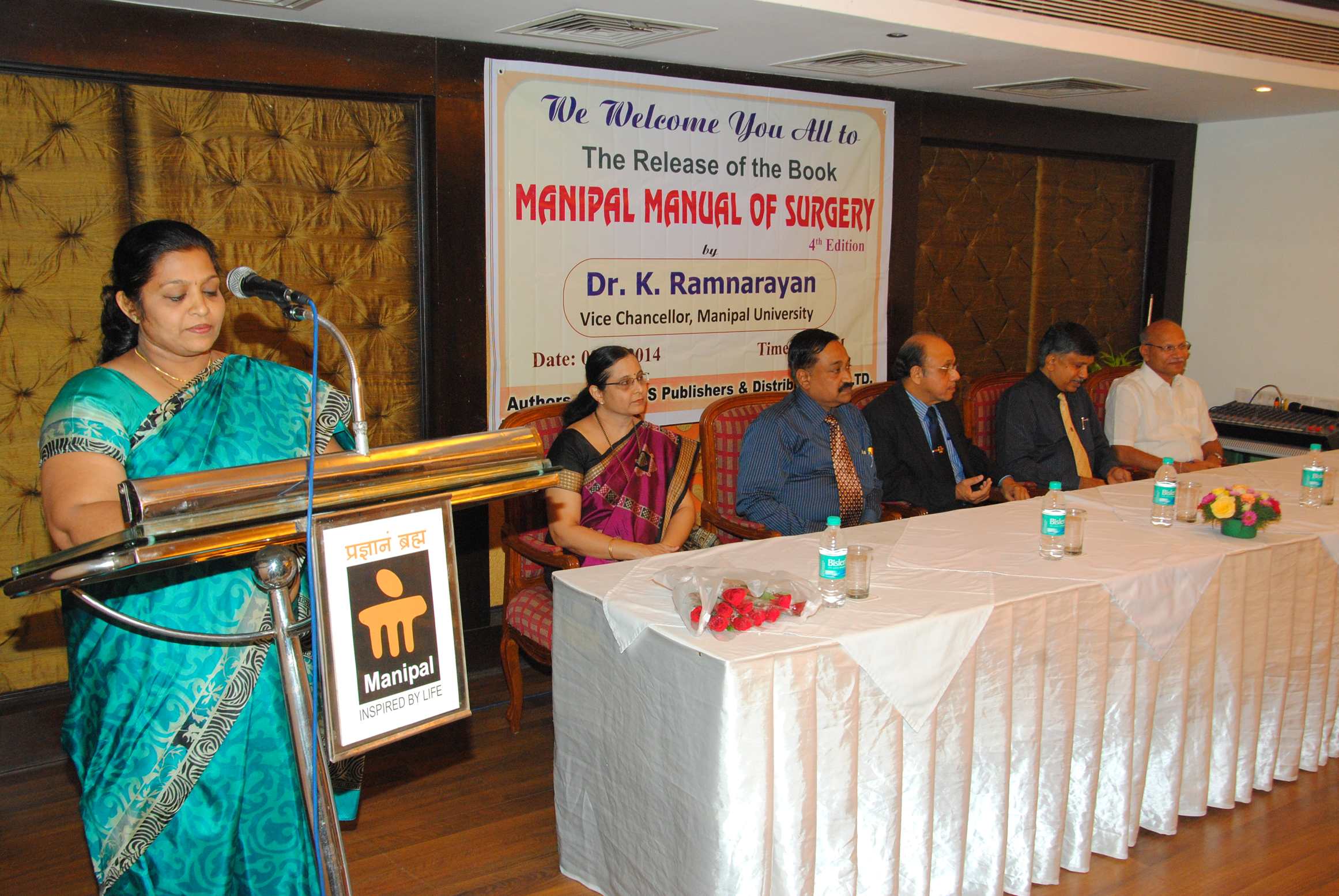 Shobha mam welcoming the guests