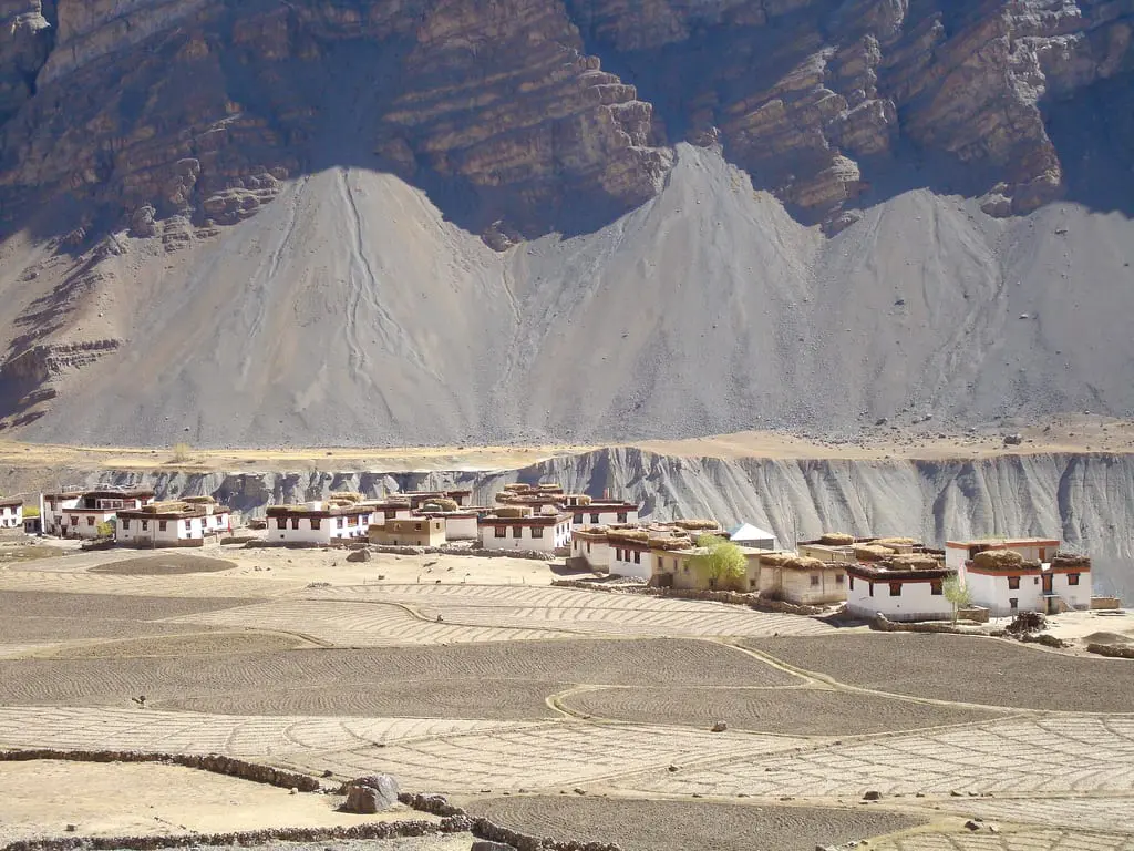 A village near Kaza, Spiti Valley, Himachal Pradesh