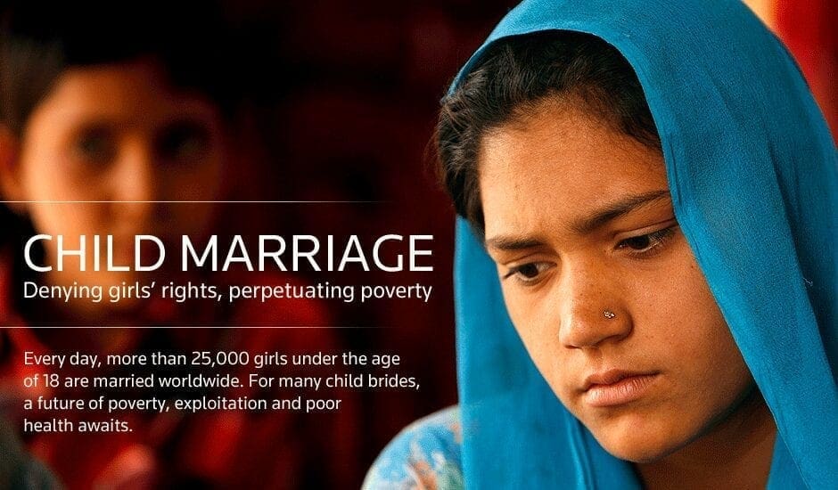 child marriage banner