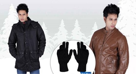 woollen gloves for men