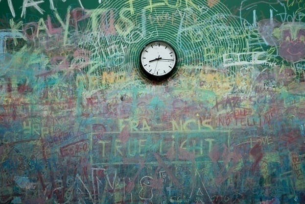 Wall clock Wall grafitti career in teaching