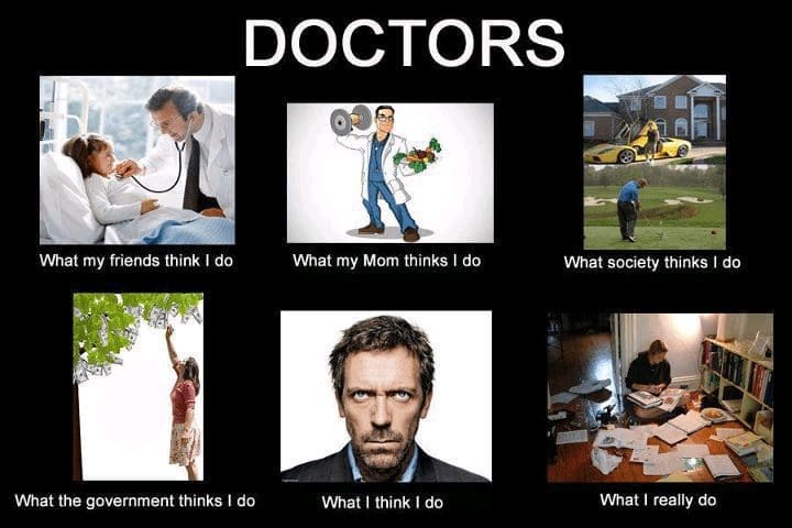 what-everyone-thinks-of-medical-students Doctors Meme Education