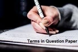 Terms Questions