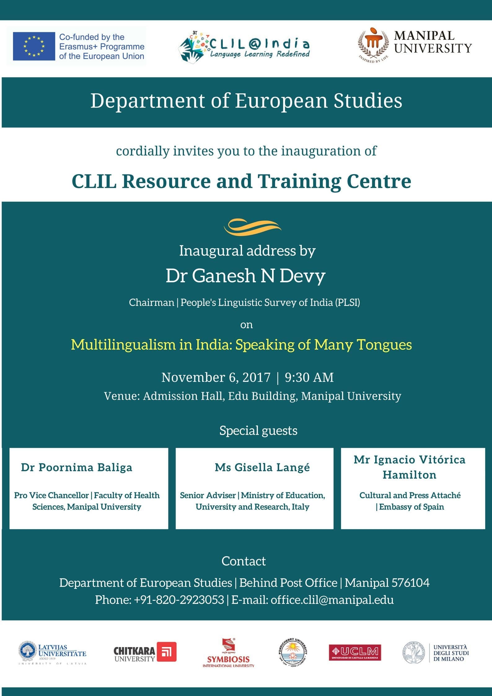 CLIL Inauguration invitation