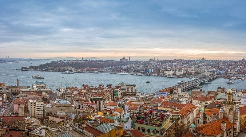 Istanbul over the sea