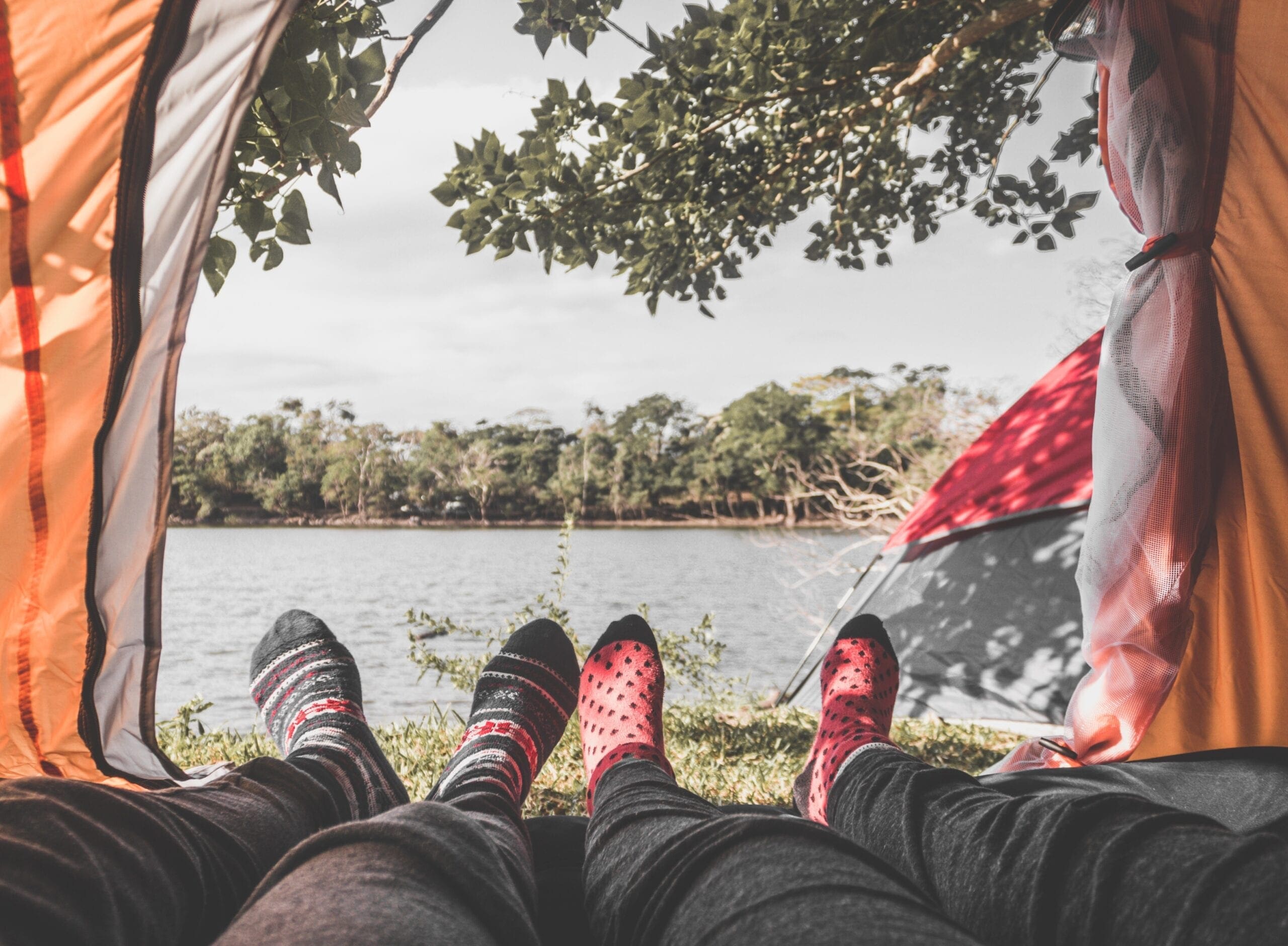 camping on a summer weekend