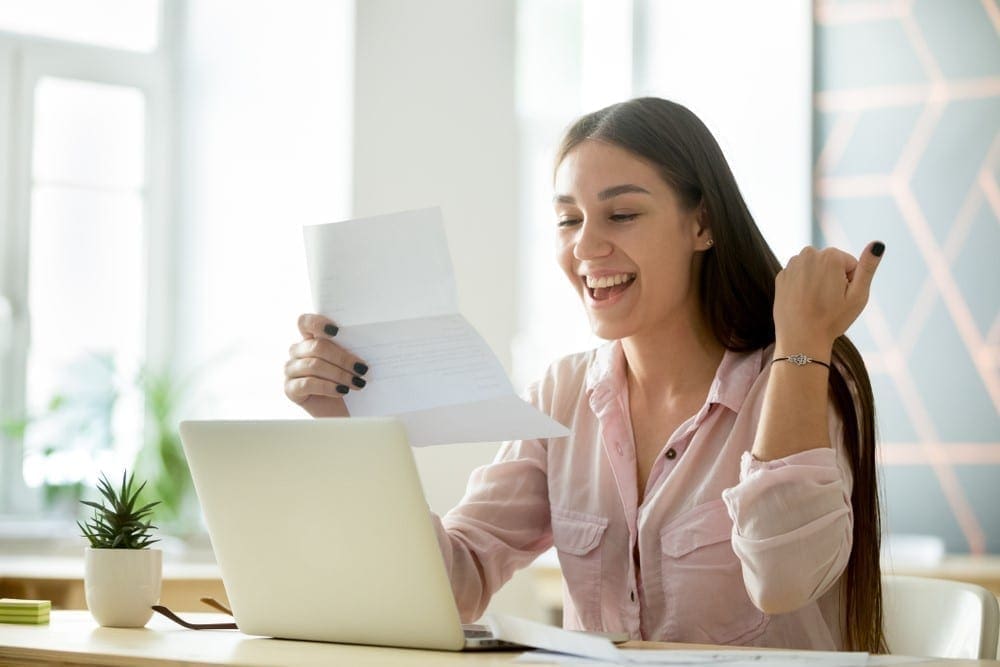 Happy Girl Paper Computer