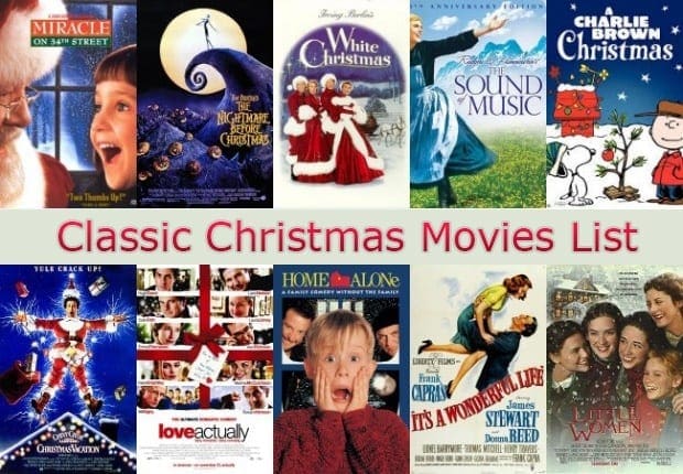 christmas movies list collage