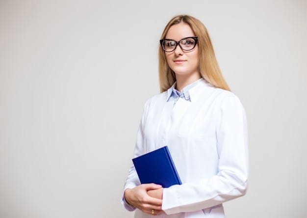 Young woman with book