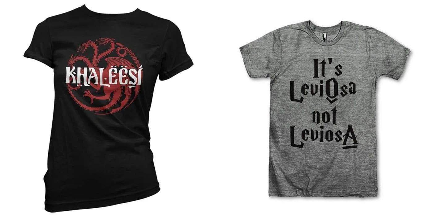 Threadbare Trends T-shirts inspired by Game of Thrones and Harry Potter