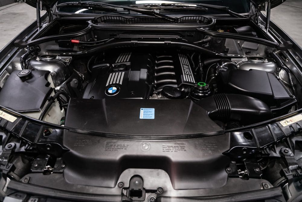 Car engine exposed BMW Car Engine Exposed