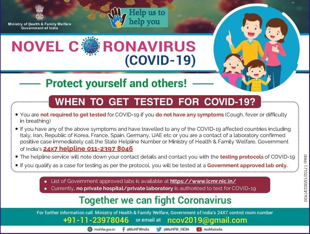 novel coronavirus 2019 COVID-19 testing protocol