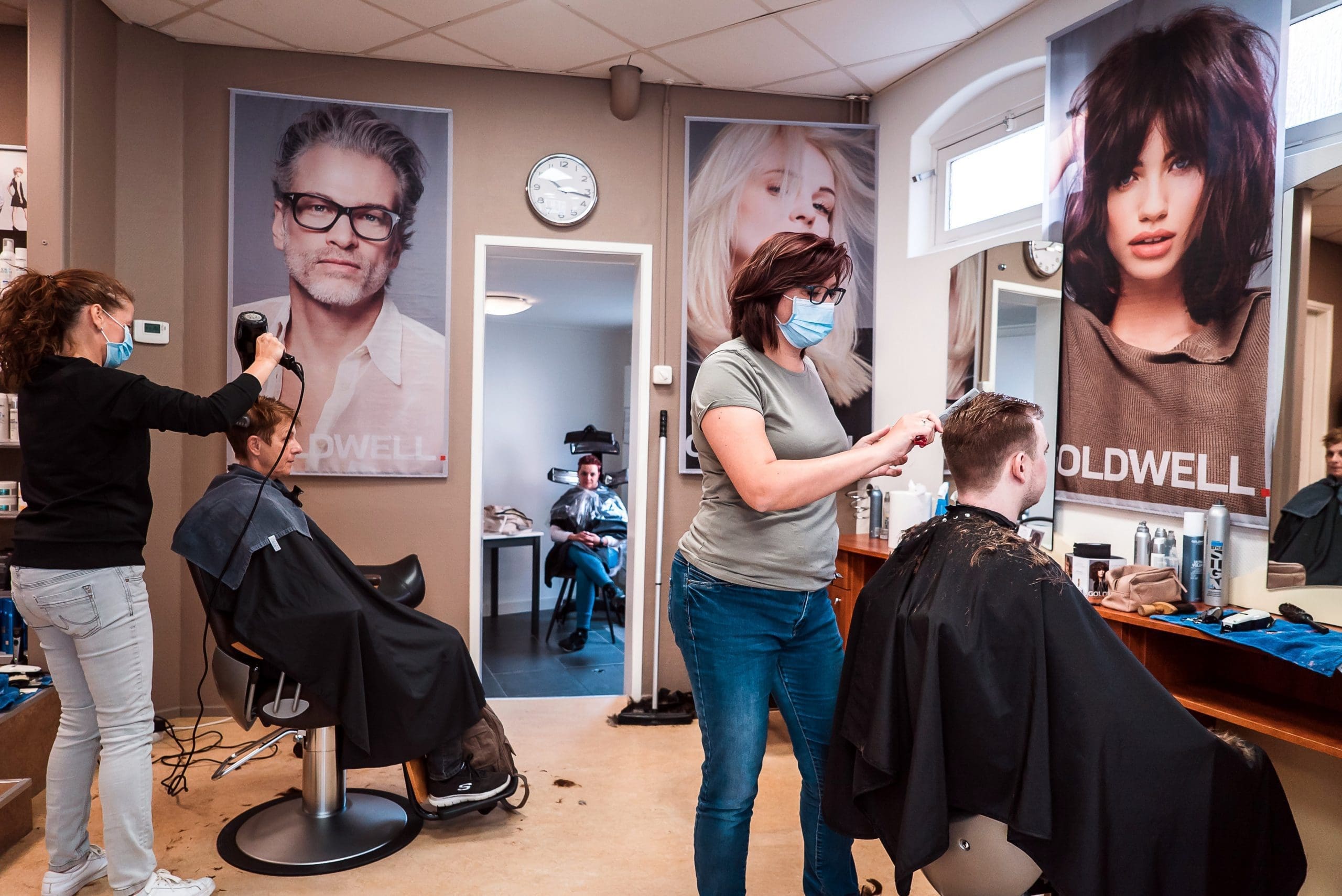 hairdressers at salon