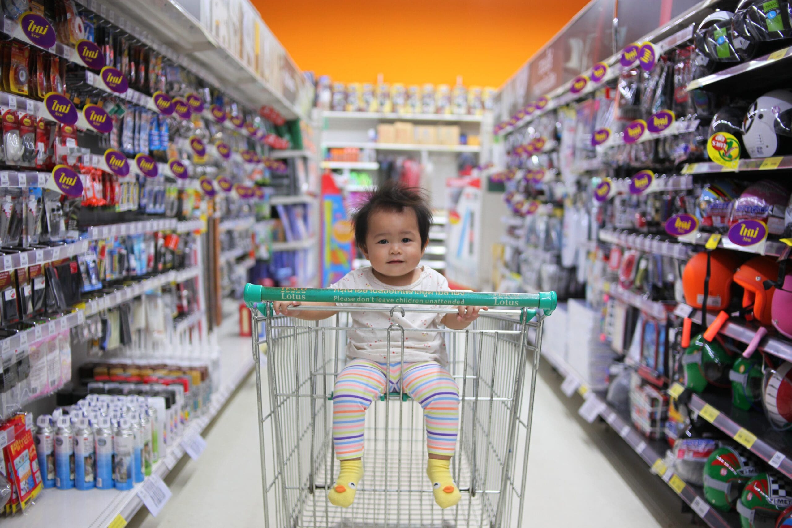 baby on white shopping cart online shopping baby products