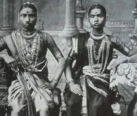 A 1920 photograph of two Devadasi prostitutes