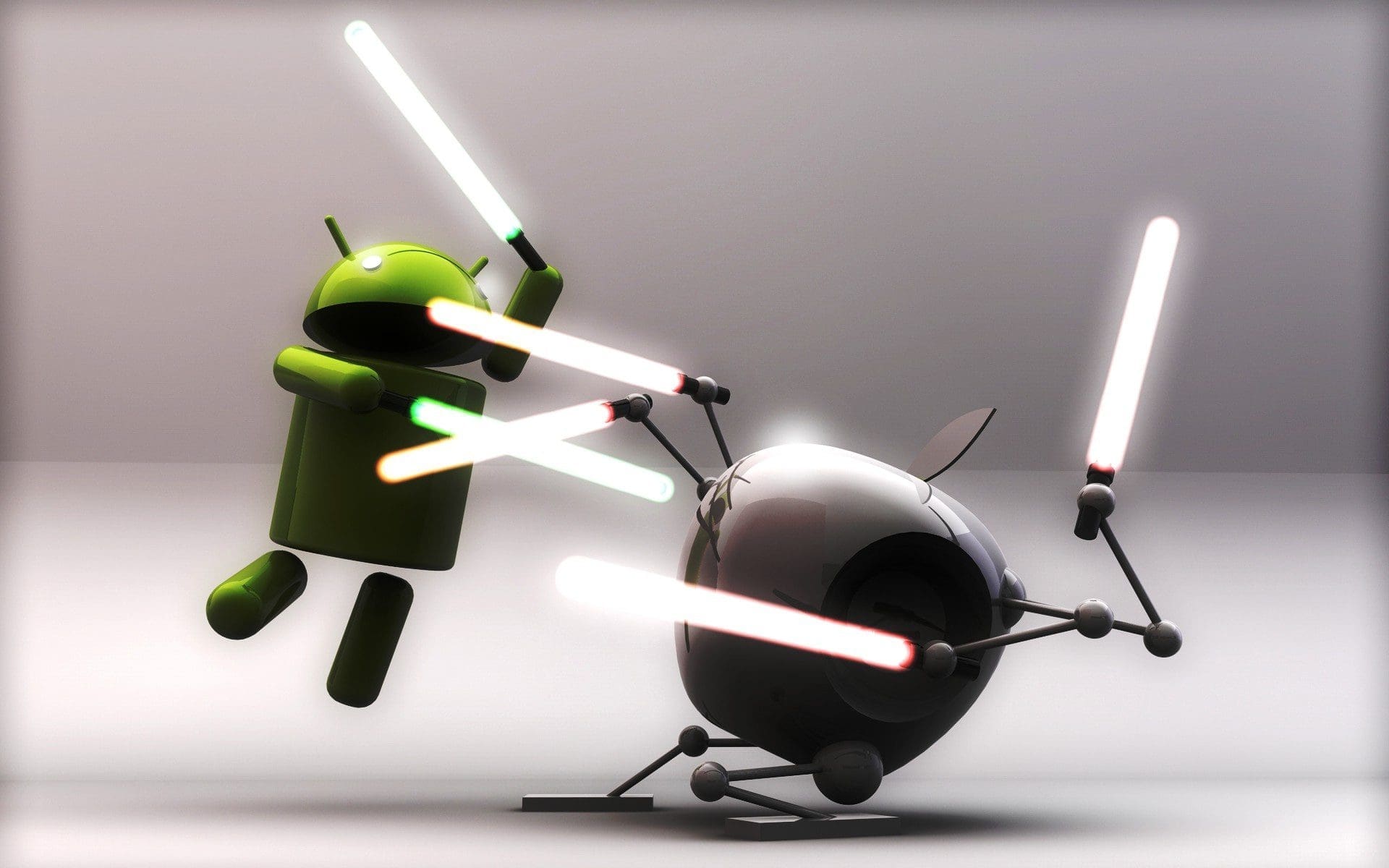 Fight Android vs Apple Wallpaper