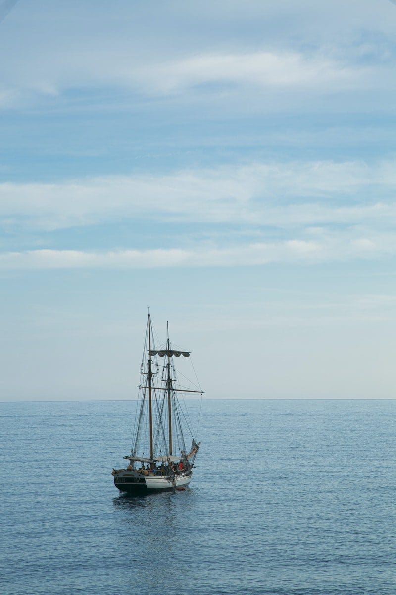 navigation electronics Brown Ship Sailing on Sea Under Blue Sky