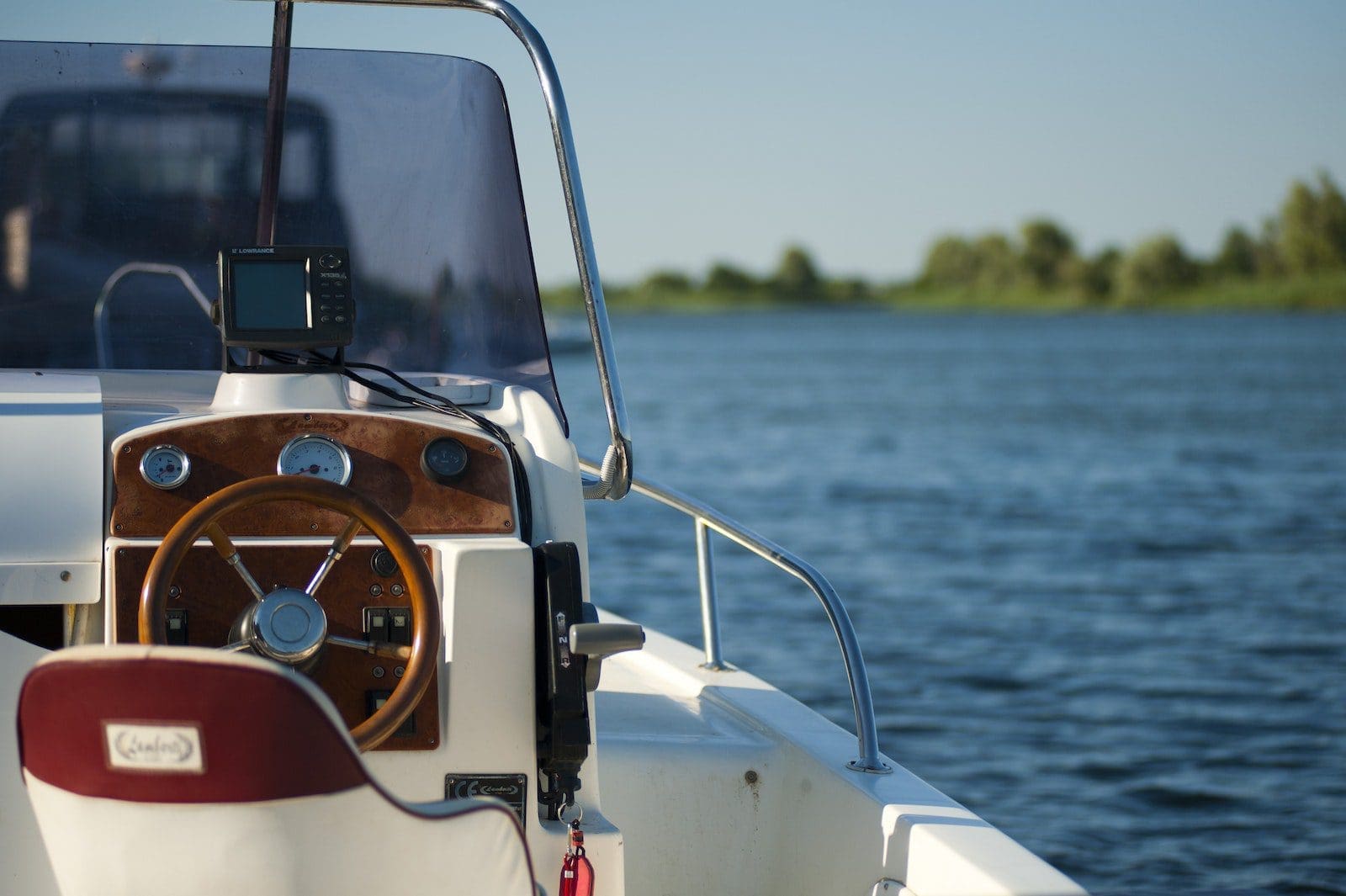 White and Brown Boat electric inboard motor