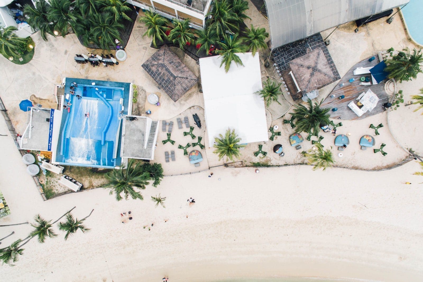 sentosa aerial photo of beach resort during daytime