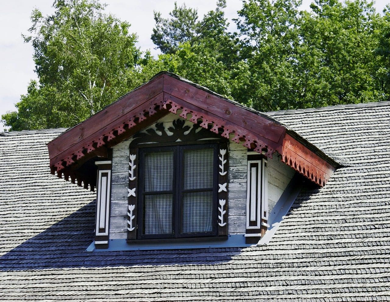 window, the roof of the, attic