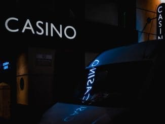 black car parked near building casino games