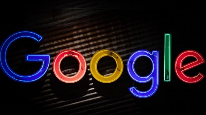 Google logo neon light signage search engines