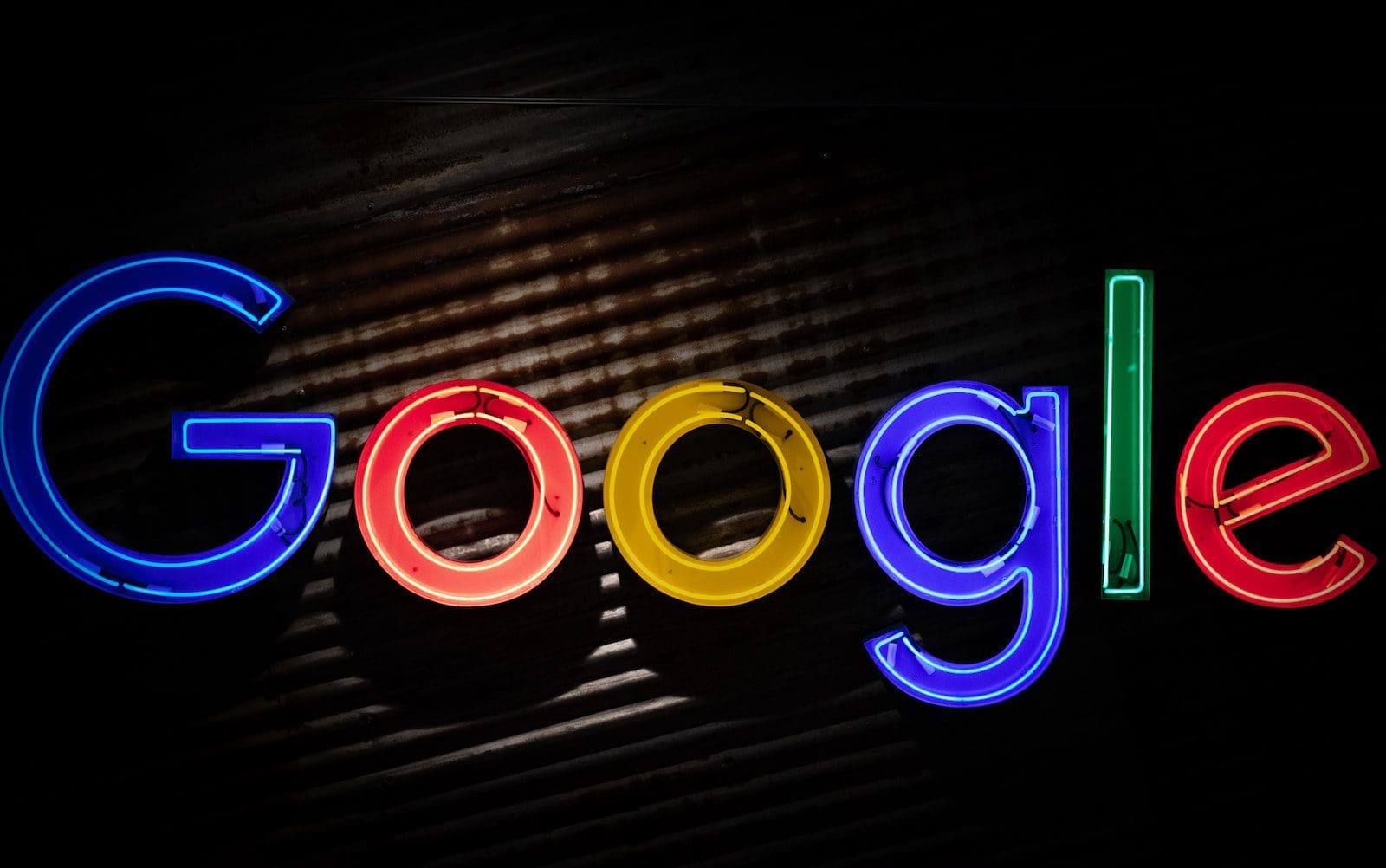 Google logo neon light signage search engines