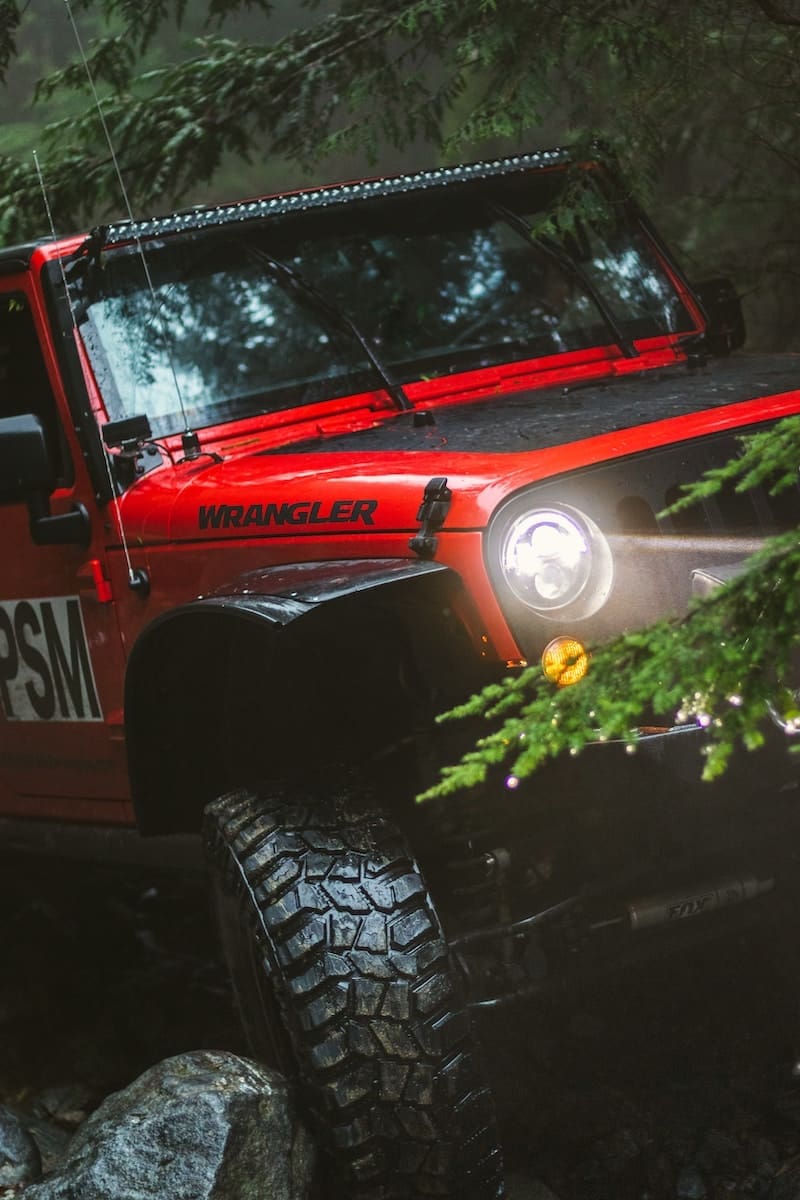 red Jeep Wrangler rentals