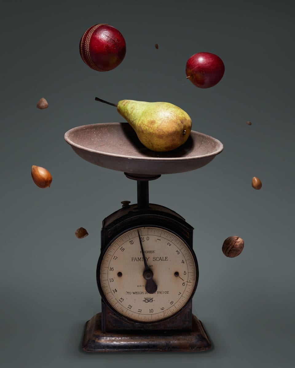 The Top Diet Myths Which Always Bear Repeating 1 yellow and green fruit on brown weighing scale