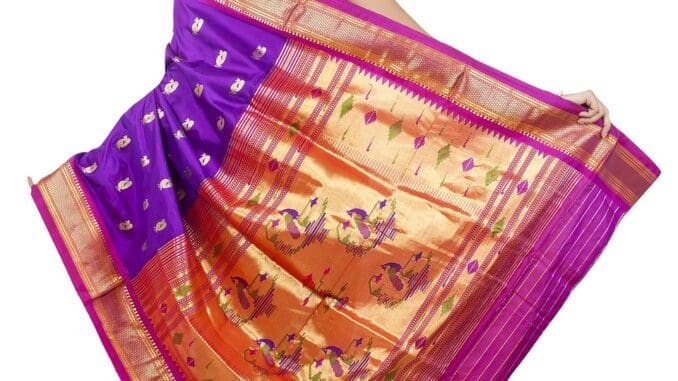 paithani saree, paithani silk, indian woman