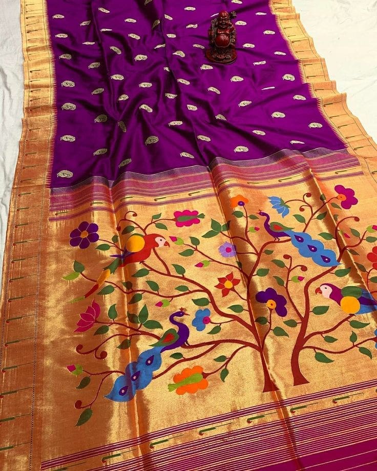 Munia brocade paithani saree