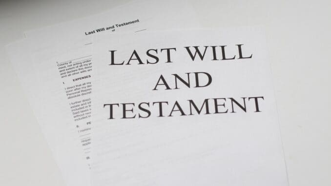 last legal will and testament white printer paper